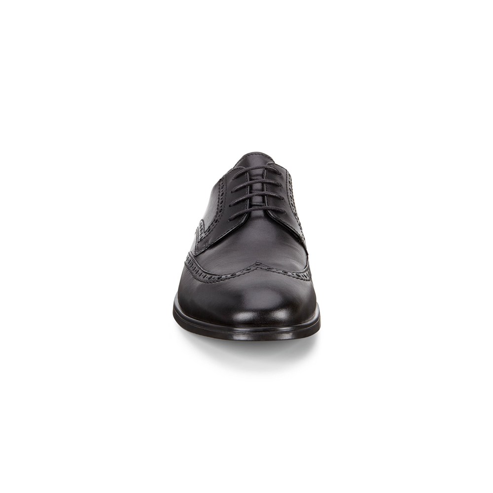 Mens Dress Shoes - ECCO Melbourne Wingtip Tie - Black - 3820FZYCI